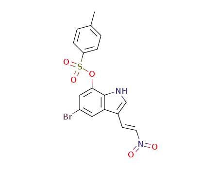 Molecular Structure of 126260-59-1 ((E)-5-bromo-3-nitrovinyl-7-(p-toluenesulfonyloxy)indole)
