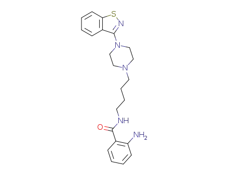 Molecular Structure of 155289-31-9 (2-amino-N-{4-[4-(1,2-benzothiazol-3-yl)piperazin-1-yl]butyl}benzamide)