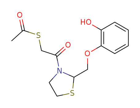 103195-85-3,2-acetylsulfanyl-1-[2-[(2-hydroxyphenoxy)methyl]thiazolidin-3-yl]ethan one,2-acetylsulfanyl-1-[2-[(2-hydroxyphenoxy)methyl]thiazolidin-3-yl]ethan one
