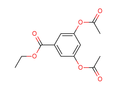 Molecular Structure of 52997-78-1 (Benzoic acid, 3,5-bis(acetyloxy)-, ethyl ester)