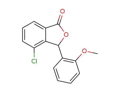 Molecular Structure of 146516-77-0 (1(3H)-Isobenzofuranone, 4-chloro-3-(2-methoxyphenyl)-)