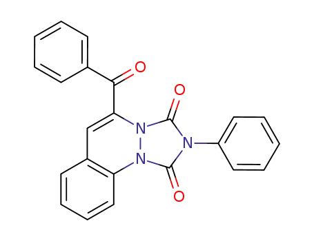Molecular Structure of 132853-87-3 (1H-[1,2,4]Triazolo[1,2-a]cinnoline-1,3(2H)-dione, 5-benzoyl-2-phenyl-)