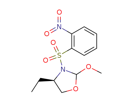 Molecular Structure of 213611-68-8 ((2SR,4R)-4-ethyl-2-methoxy-3-(4-nitrobenzenesulfonyl)-1,3-oxazolidine)