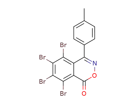 Molecular Structure of 143880-33-5 (1H-2,3-Benzoxazin-1-one, 5,6,7,8-tetrabromo-4-(4-methylphenyl)-)