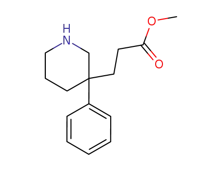 Molecular Structure of 79950-36-0 (3-Piperidinepropanoic acid, 3-phenyl-, methyl ester)