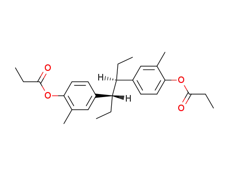 Molecular Structure of 84-13-9 ([2-methyl-4-[4-(3-methyl-4-propanoyloxy-phenyl)hexan-3-yl]phenyl] propanoate)