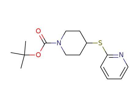 333985-88-9,1-Piperidinecarboxylic acid, 4-(2-pyridinylthio)-, 1,1-dimethylethyl ester,1-tert-butoxycarbonyl-4-(2-pyridinylthio)piperidine;