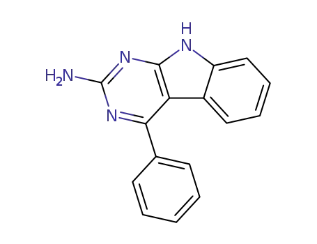 Molecular Structure of 56807-24-0 (1H-Pyrimido[4,5-b]indol-2-amine, 4-phenyl-)