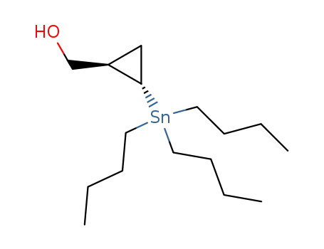 Molecular Structure of 89849-80-9 (Cyclopropanemethanol, 2-(tributylstannyl)-, (1R,2R)-)