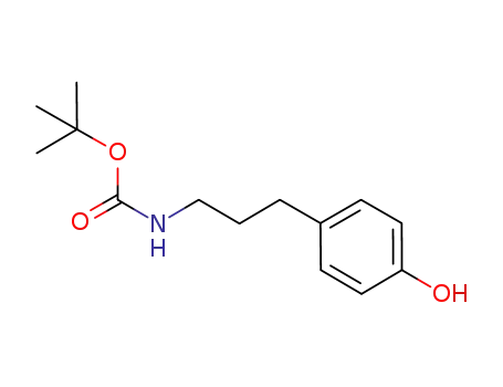 Molecular Structure of 191097-32-2 (Carbamic acid, [3-(4-hydroxyphenyl)propyl]-, 1,1-dimethylethyl ester)