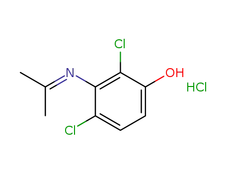 Molecular Structure of 80445-29-0 (2,4-dichloro-3-[(1-methylethylidene)amino]phenol hydrochloride)