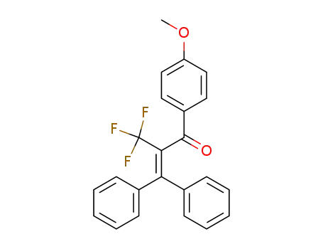 Molecular Structure of 405876-62-2 (2-Propen-1-one, 1-(4-methoxyphenyl)-3,3-diphenyl-2-(trifluoromethyl)-)