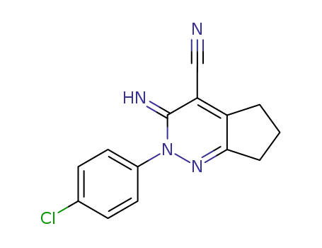 Molecular Structure of 596106-84-2 (2H-Cyclopenta[c]pyridazine-4-carbonitrile,
2-(4-chlorophenyl)-3,5,6,7-tetrahydro-3-imino-)