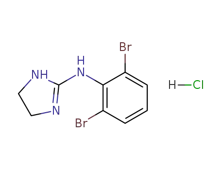 Molecular Structure of 4201-18-7 (1H-Imidazol-2-amine, N-(2,6-dibromophenyl)-4,5-dihydro-,
monohydrochloride)