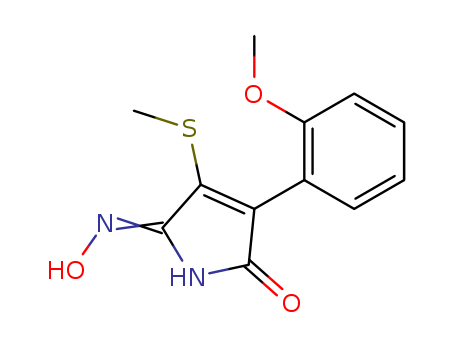 1H-Pyrrole-2,5-dione, 3-(2-methoxyphenyl)-4-(methylthio)-, 5-oxime