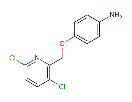 Molecular Structure of 58803-99-9 (Benzenamine, 4-[(3,6-dichloro-2-pyridinyl)methoxy]-)