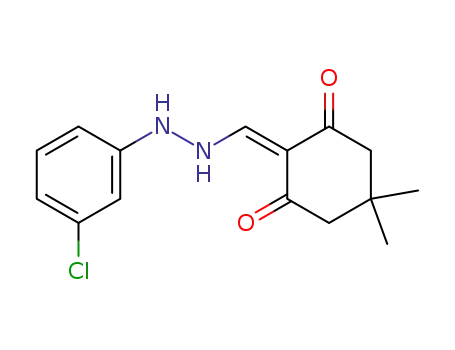 Molecular Structure of 308248-83-1 (2-(3-chlorophenylhydrazinomethylene)-5,5-dimethyl-1,3-cyclohexandione)
