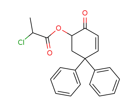 Molecular Structure of 295777-97-8 (4,4-diphenyl-6-(2-chloropropionyloxy)-cyclohex-2-en-1-one)