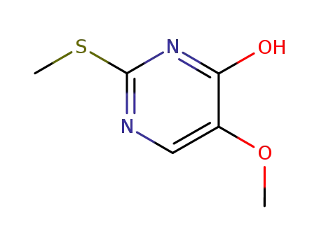 Molecular Structure of 1671-08-5 (5-methoxy-2-(methylthio)pyrimidin-4-ol ,97%)
