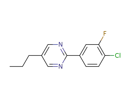 Molecular Structure of 136861-93-3 (Pyrimidine, 2-(4-chloro-3-fluorophenyl)-5-propyl-)