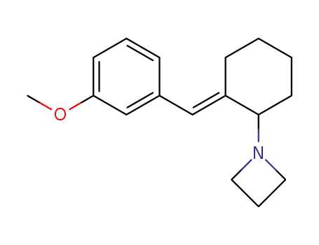 Molecular Structure of 87908-78-9 (Azetidine, 1-[2-[(3-methoxyphenyl)methylene]cyclohexyl]-, (E)-)