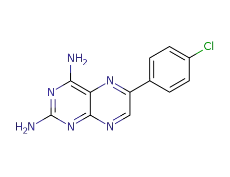 Molecular Structure of 30146-32-8 (2,4-Diamino-6-(p-chlorophenyl)pteridine)