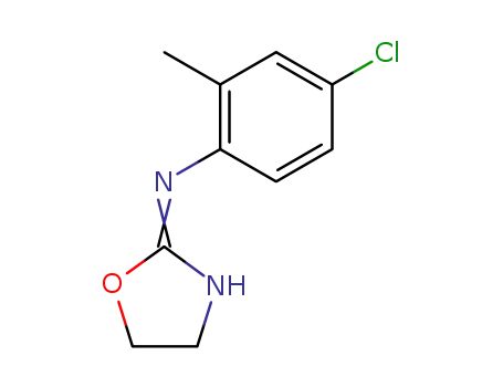 Molecular Structure of 65536-45-0 (2-[(4-Chloro-2-methylphenyl)imino]oxazolidine)
