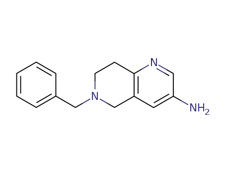 Molecular Structure of 214699-26-0 (5,6,7,8-TETRAHYDRO-6-(PHEHYLMETHYL)-1,6-NAPHTHYRIDIN-3-AMINE)