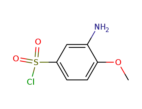 Molecular Structure of 288158-29-2 (3-amino-4-methoxybenzene-1-sulfonyl chloride)