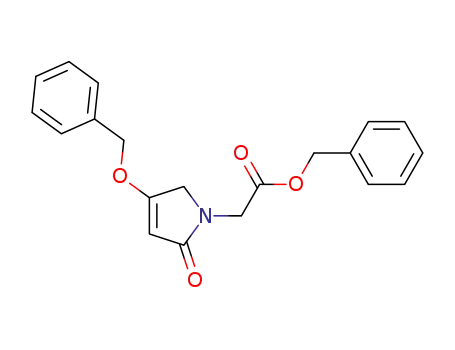 Molecular Structure of 113896-93-8 (1H-Pyrrole-1-acetic acid, 2,5-dihydro-2-oxo-4-(phenylmethoxy)-,
phenylmethyl ester)