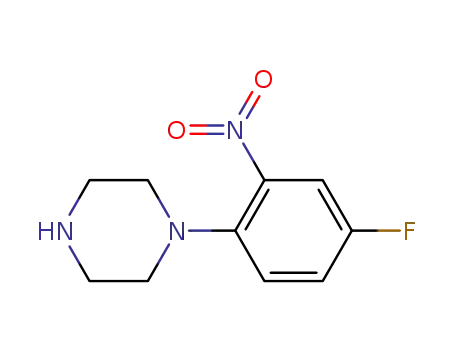 Molecular Structure of 243128-46-3 (1-(4-FLUORO-2-NITROPHENYL)PIPERAZINE)