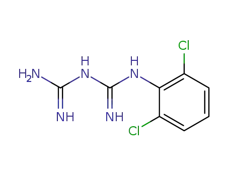 Molecular Structure of 42823-15-4 (1-(2,6-DICHLOROPHENYL)BIGUANIDE HYDROCHLORIDE)
