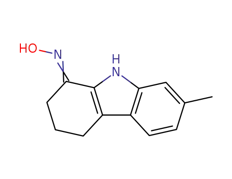 Molecular Structure of 156424-65-6 (1H-Carbazol-1-one, 2,3,4,9-tetrahydro-7-methyl-, oxime)