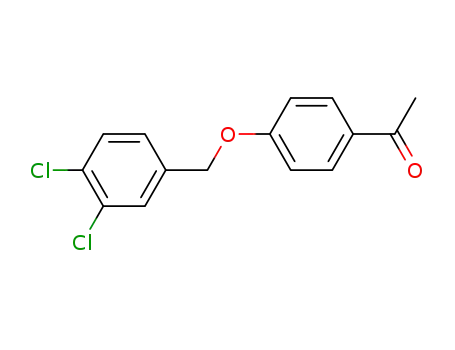 Molecular Structure of 170916-55-9 (1-(4-[(3,4-DICHLOROBENZYL)OXY]PHENYL)ETHAN-1-ONE)