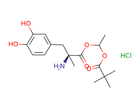 L-Tyrosine, 3-hydroxy-a-methyl-, 1-(2,2-dimethyl-1-oxopropoxy)ethyl  ester, hydrochloride