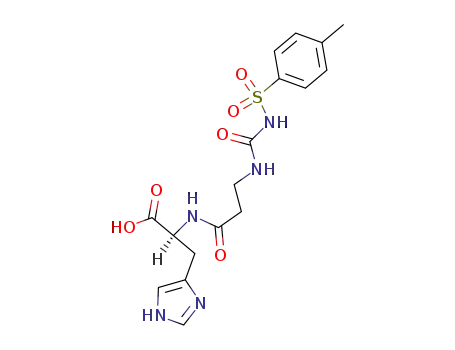 Molecular Structure of 392715-25-2 (L-Histidine, N-[[[(4-methylphenyl)sulfonyl]amino]carbonyl]-b-alanyl-)