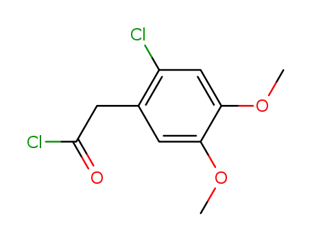Molecular Structure of 6834-55-5 ((2-chloro-4,5-dimethoxyphenyl)acetyl chloride)