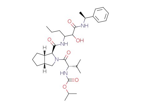 [(S)-1-((1S,3aR,6aS)-1-{1-[Hydroxy-((S)-1-phenyl-ethylcarbamoyl)-methyl]-butylcarbamoyl}-hexahydro-cyclopenta[c]pyrrole-2-carbonyl)-2-methyl-propyl]-carbamic acid isopropyl ester