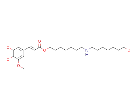 Molecular Structure of 870449-60-8 (2-Propenoic acid, 3-(3,4,5-trimethoxyphenyl)-,
7-[(7-hydroxyheptyl)amino]heptyl ester, (2E)-)
