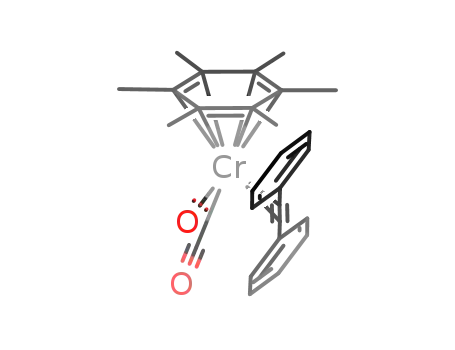 Molecular Structure of 12132-31-9 (Cr(CO)2((C<sub>6</sub>H<sub>5</sub>)2C<sub>2</sub>)(C<sub>6</sub>(CH<sub>3</sub>)6))