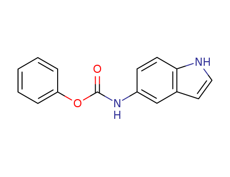 Molecular Structure of 109737-03-3 (Carbamic acid, 1H-indol-5-yl-, phenyl ester)