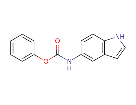 Molecular Structure of 109737-03-3 (Carbamic acid, 1H-indol-5-yl-, phenyl ester)