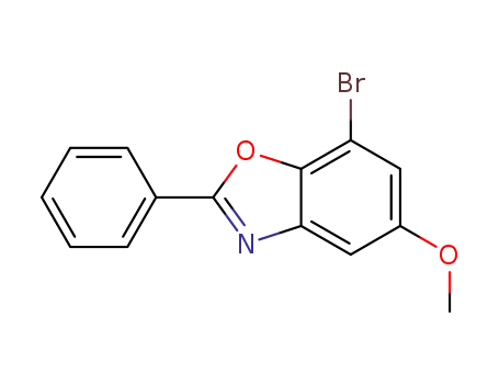 Molecular Structure of 440123-25-1 (7-bromo-5-methoxy-2-phenyl-benzooxazole)