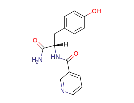 Molecular Structure of 7376-96-7 (Nalpha-(pyridin-3-ylcarbonyl)tyrosinamide)