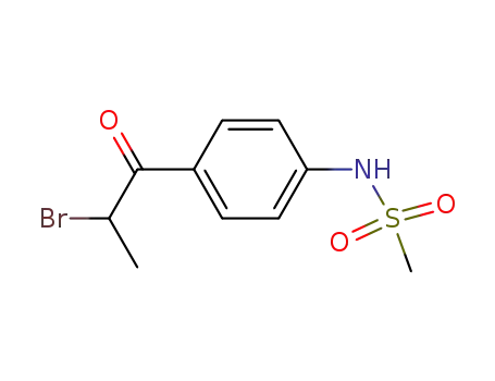 Molecular Structure of 5317-90-8 (Methanesulfonamide, N-[4-(2-bromo-1-oxopropyl)phenyl]-)
