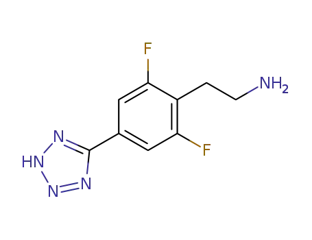 Molecular Structure of 467438-35-3 (2-[2,6-difluoro-4-(2<i>H</i>-tetrazol-5-yl)-phenyl]-ethylamine)