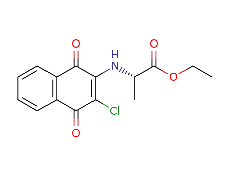 Molecular Structure of 909797-05-3 ((S)-(+)-N-3-(chloro-1,4-naphthoquinon-2-yl)alanine ethyl ester)