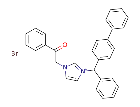 1-[α-(4-biphenylyl)-benzyl]-3-benzoylmethyl-imidazolium bromide