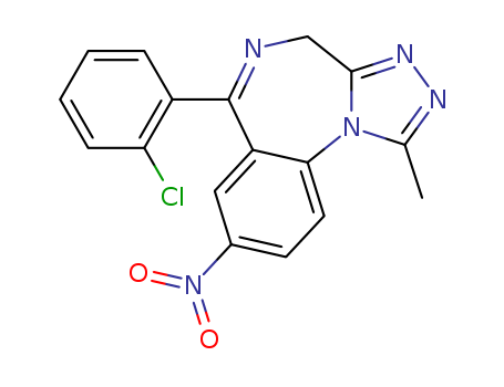 33887-02-4,Clonitrazolam,Clonitrazolam;6-(2-Chlorophenyl)-1-methyl-8-nitro-4H-[1,2,4]triazolo[4,3-a][1,4]benzodiazepine;8-Nitro-6-(2-chlorophenyl)-1-methyl-4H-s-triazolo[4,3-a][1,4]benzodiazepine;Clonazolam