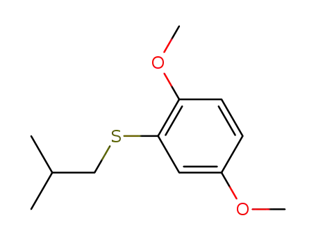 Molecular Structure of 51506-44-6 (Benzene, 1,4-dimethoxy-2-[(2-methylpropyl)thio]-)